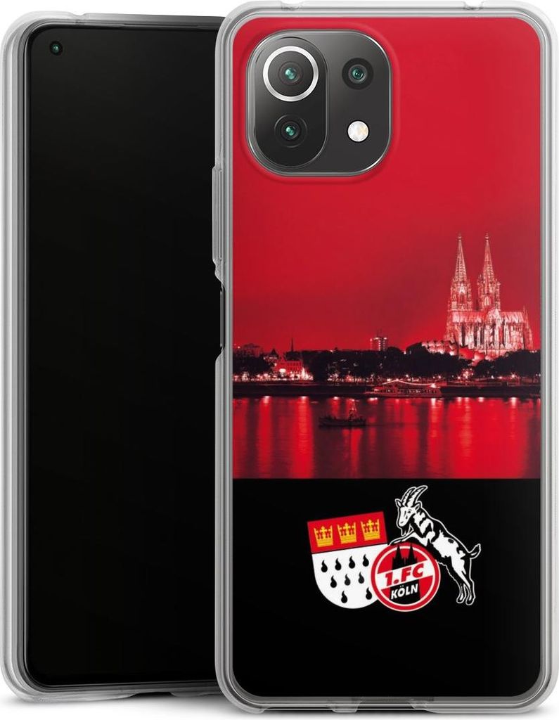 DeinDesign Handyhülle für Xiaomi Mi 11 Lite Silikon Hülle Case Smartphone Schutzhülle 1. FC Köln Offizielles Lizenzprodukt Skyline