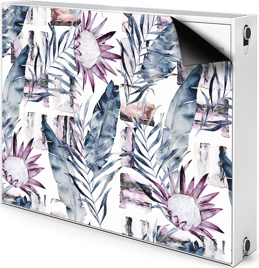 Magnet Heizkörperverkleidung Heizkörper-Abdeckung Heizung Heizkörper 90x60 cm - Marmor, Blumen