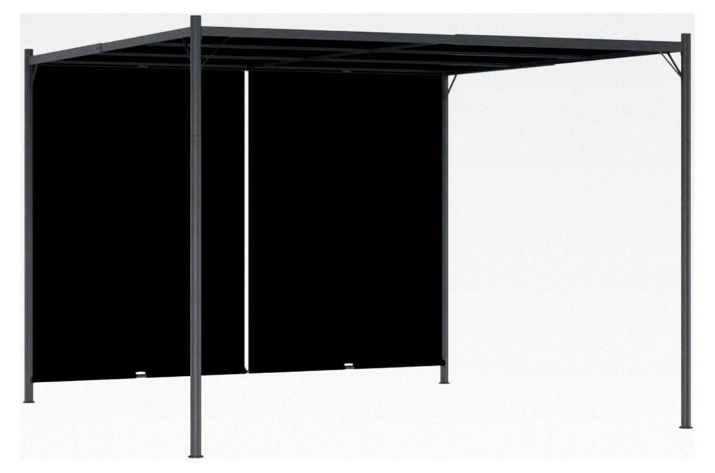 Gartenpergola mit versenkbarem Dach 3x3m Anthrazit