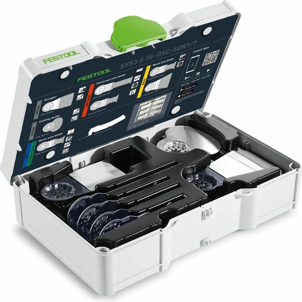 Set Accessori Festool OSC 18: Lame Universali in Systainer S 76