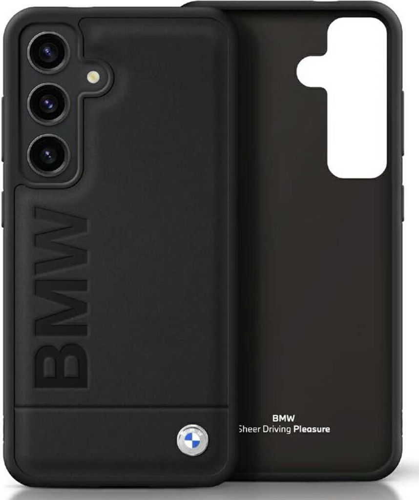 BMW Leder Große Wortmarke Samsung Galaxy S25+ Plus schwarz