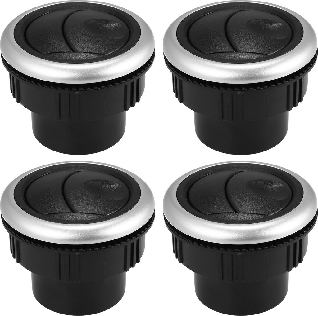 4 Stück Fahrzeug Armaturenbrett Klimaanlagen Deflektorauslass 48mm ABS Grau