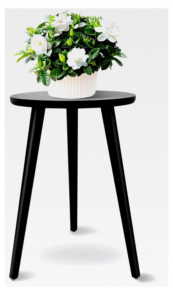Blumenständer aus Holz, runder Pflanzenständer hoch, dreibeiniges Pflanzenregal für den Innenbereich, geeignet für Topfpflanzen und Schnittblum...