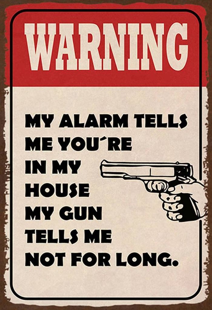 vianmo Holzschild 18x12 cm warning my alarm tells me you ́re