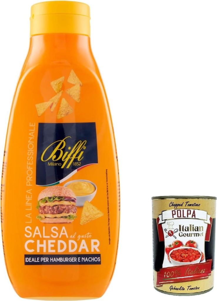 Biffi The Professional Line – Cheddar-Sauce 800gr + Italian Gourmet polpa 400g