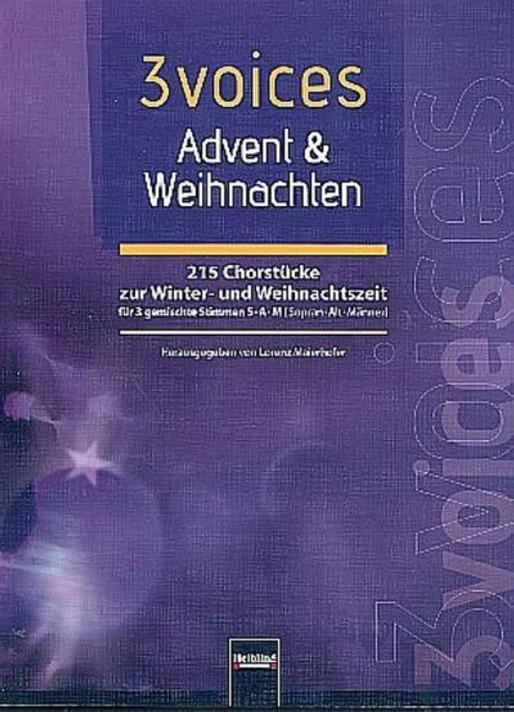 Chants de Noël pour chorale 3 voices Advent : idéal pour vos veillées