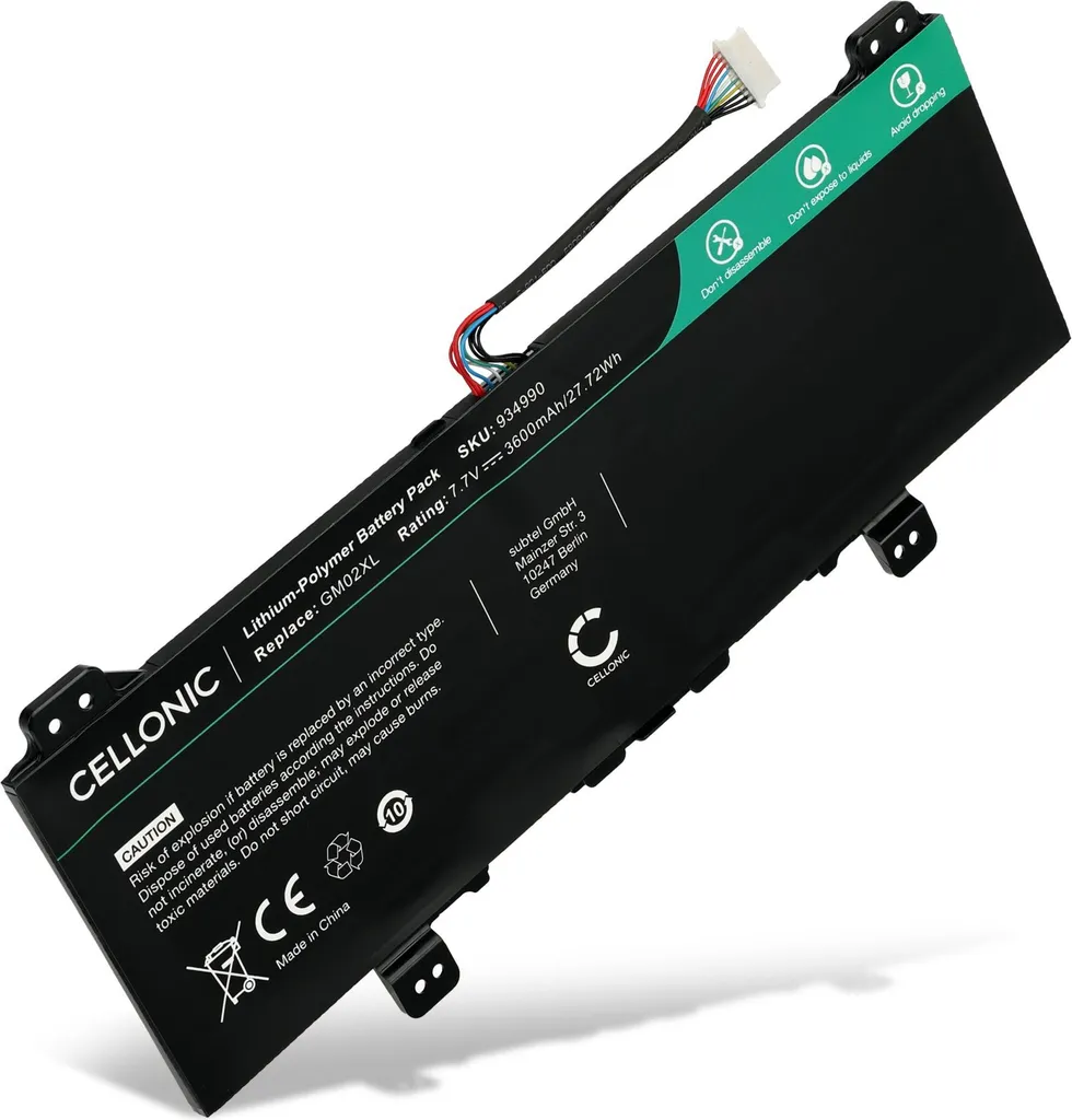 Batteria Ricambio HP Chromebook GM02XL 917725-855 | subtel 3600mAh