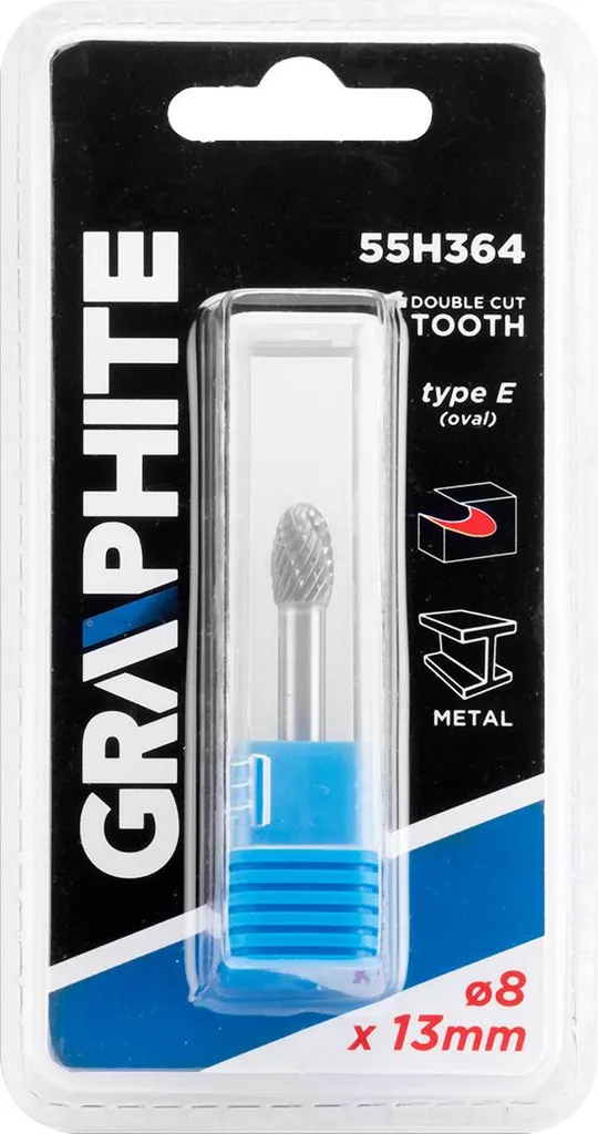 Fresa Rotativa Carburo Tungsteno 8x13mm Gambo 6mm | Tipo E Ovale