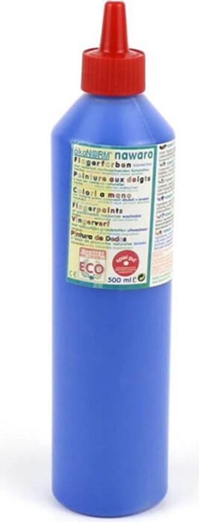 ökoNorm Fingerfarbe nawaro, Flasche 500ml - mehrere Farben : Blau Farbe: Blau