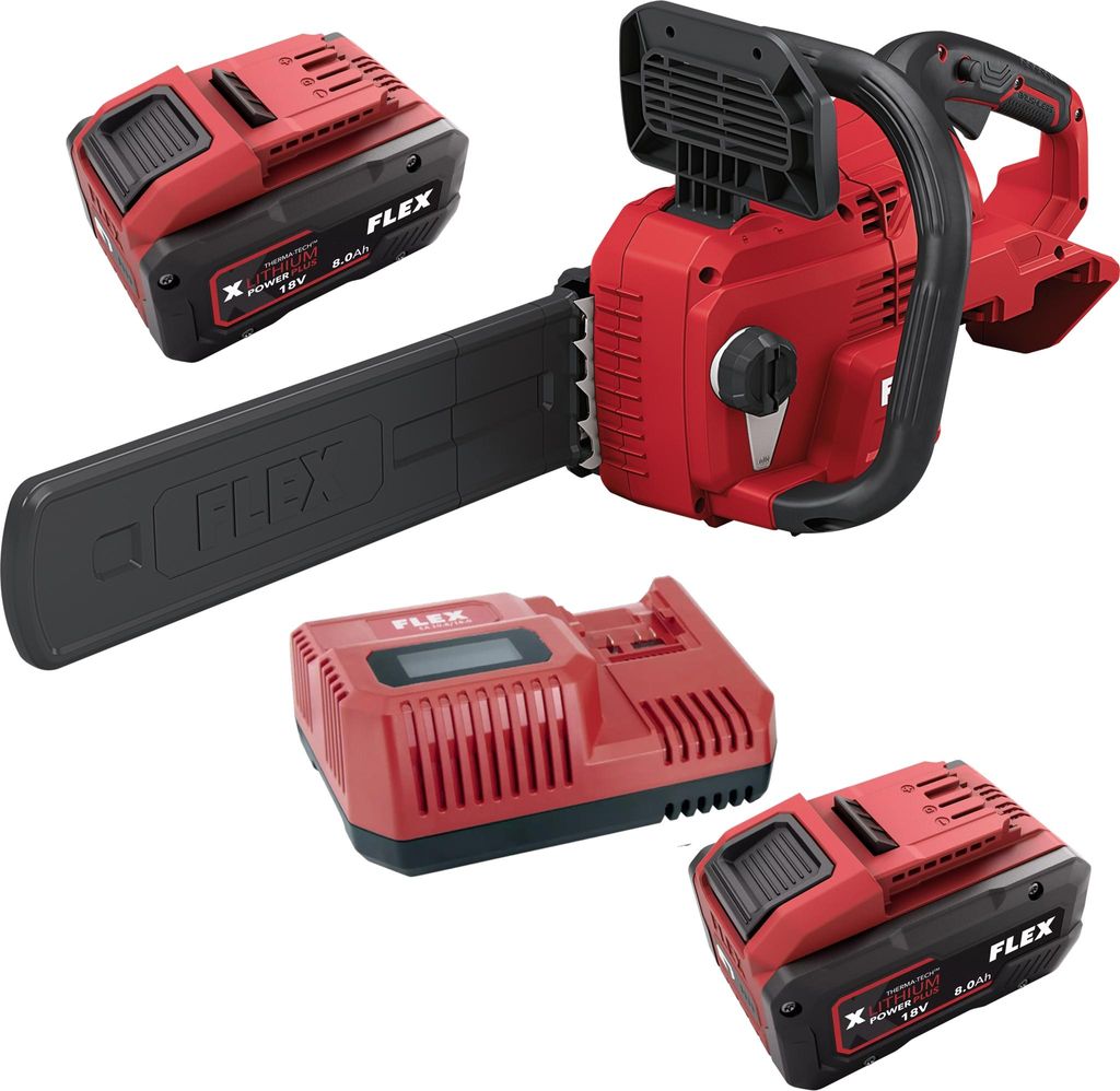 Flex Akku-Kettensäge 18 V GCS 35 2x18-EC inkl. 2 Akkus 8,0 Ah + Ladgerät