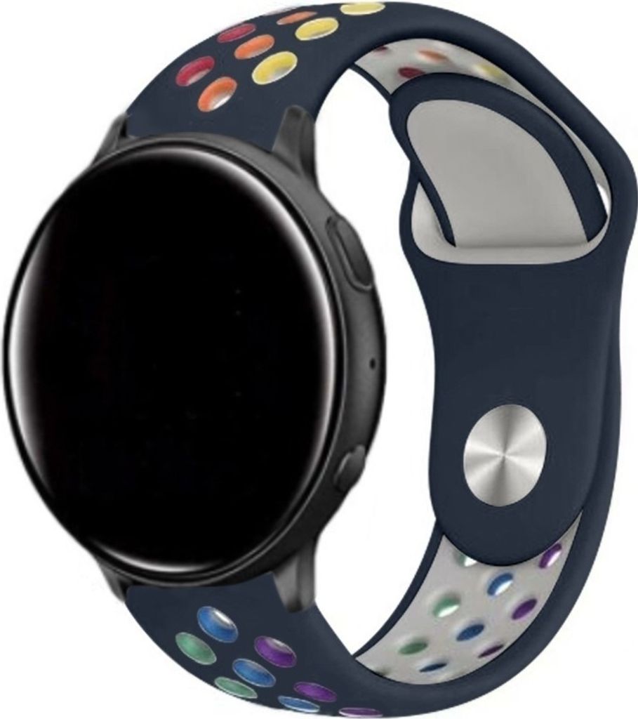 Strap-it Garmin Vivoactive 4 Sportarmband - 45mm - Dunkelblau / Bunt