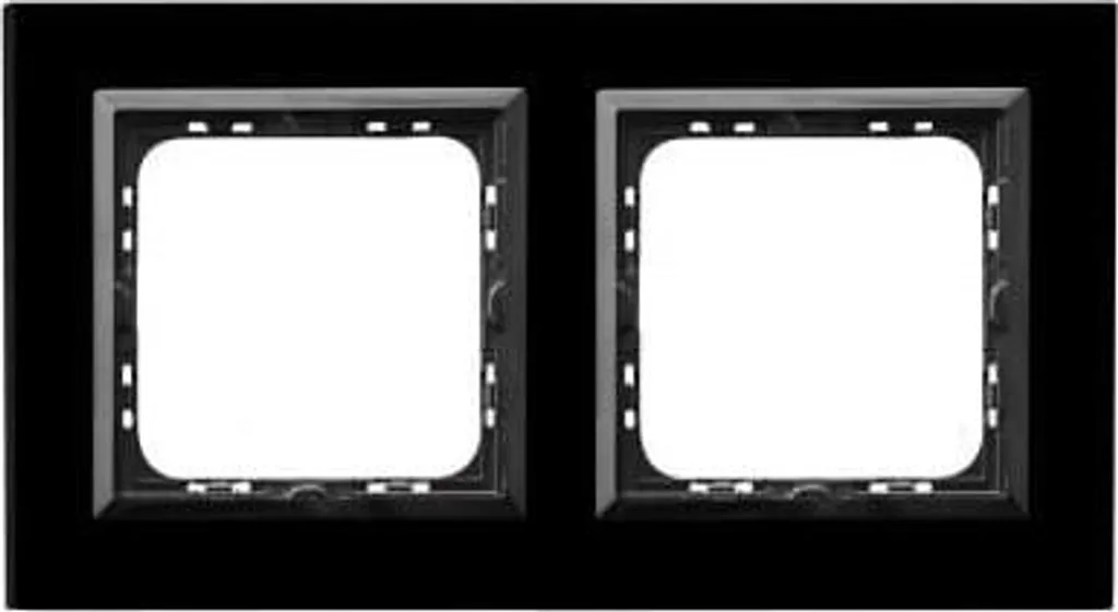Sonata Verre Noir Épaisseur 4 mm avec Cadre à 2 Croisés Noir Élégant