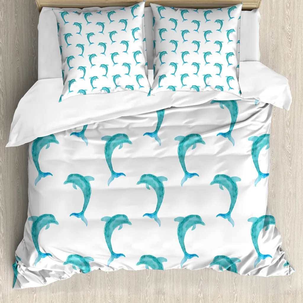 Set Letto Matrimoniale Delfini ABAKUHAUS Antiacaro e Sicuro