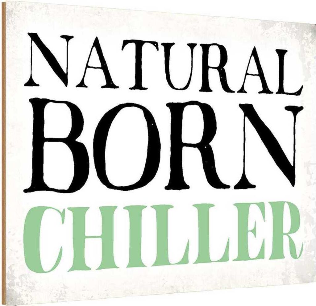 vianmo Holzschild 20x30 cm natural born chiller Faultier Produktbild 