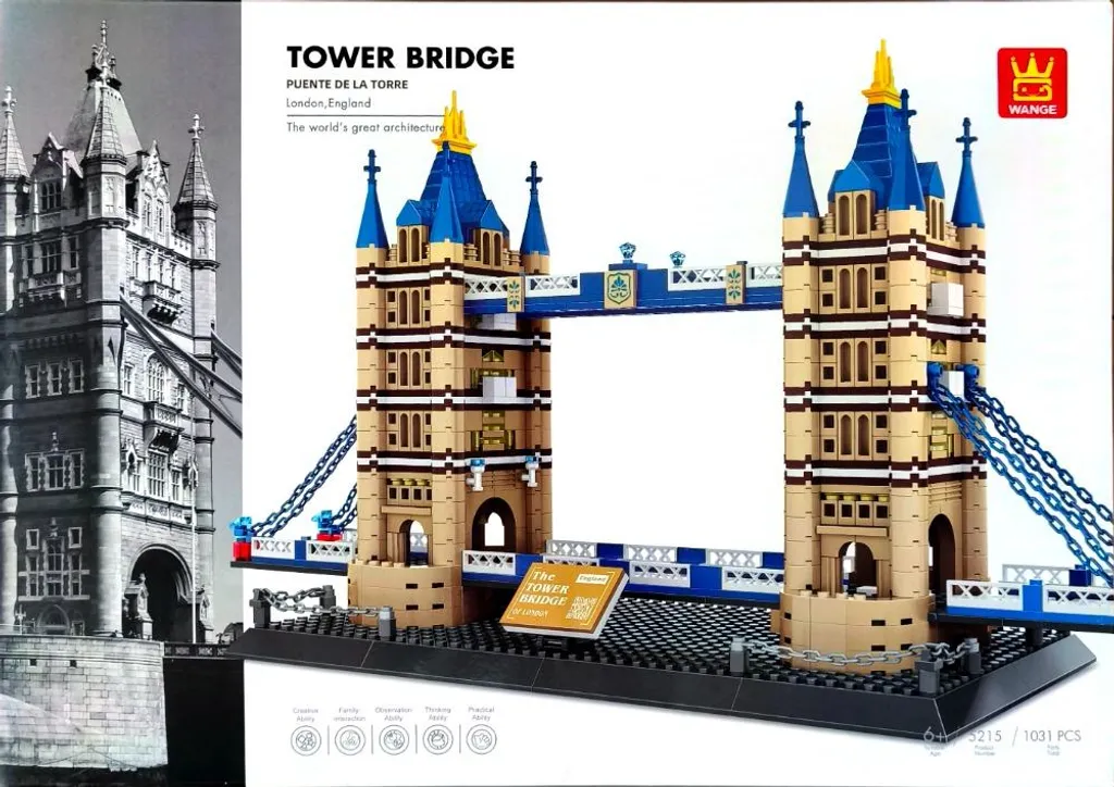 Kit Tower Bridge Wange 5215 | Modèle Architectural de 1031 Briques - 2
