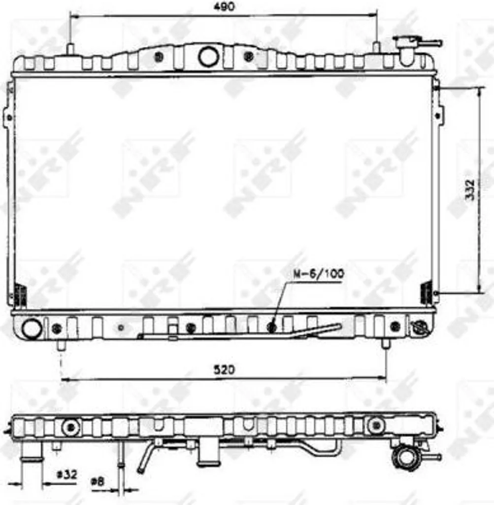 Radiateur de Refroidissement Liquide pour Lantra et Coupé NRF 53505