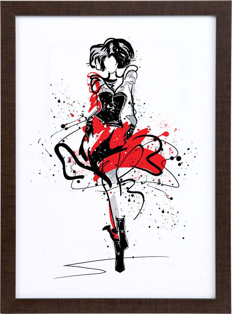 FlexiFrame Leichter Blockprofil Kunststoff Bilderrahmen mit Acrylglas Plastikrahmen - Farbe: Braun | Format: 13x18