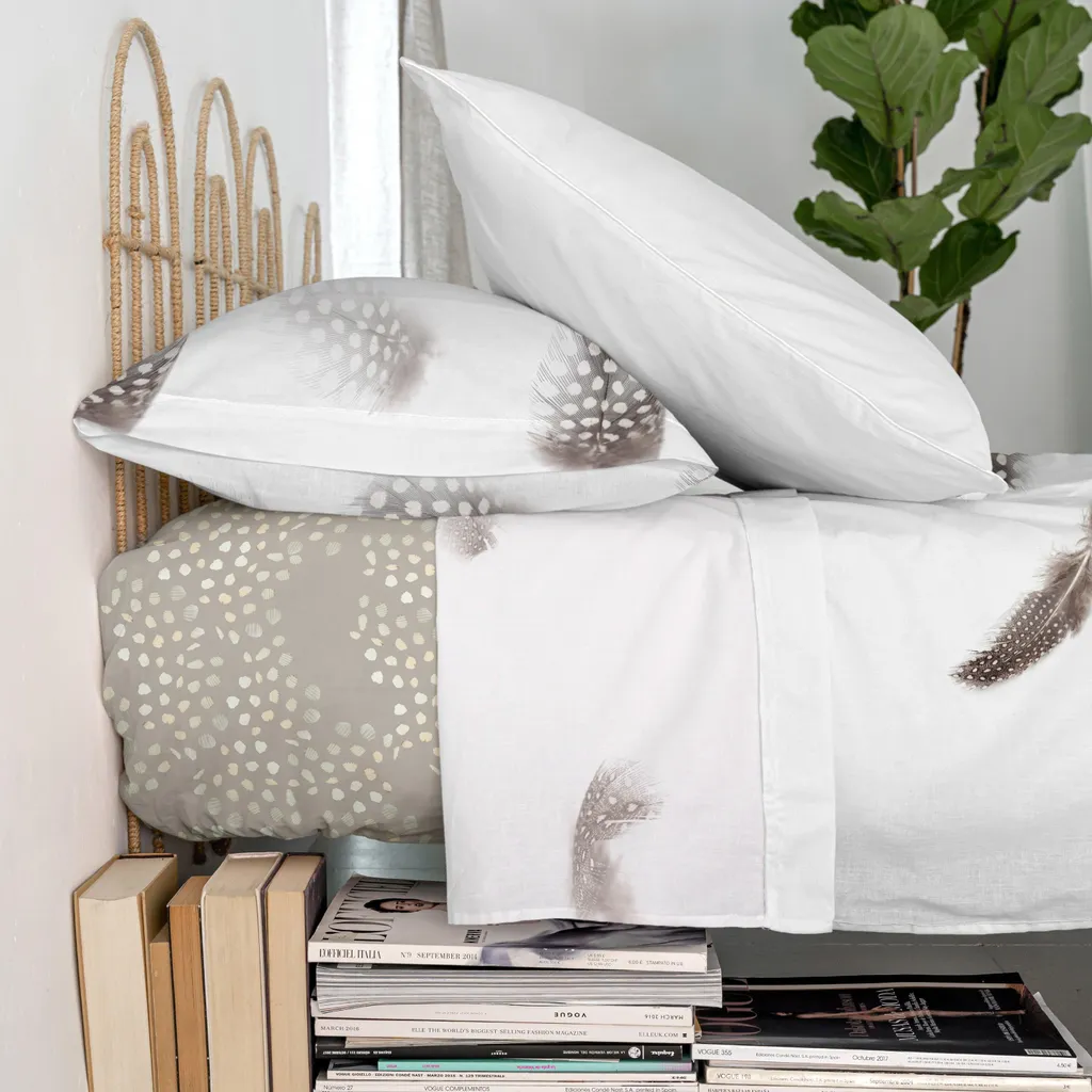 Drap plat 260x270 100% coton européen Light pour lit XXL grand confort