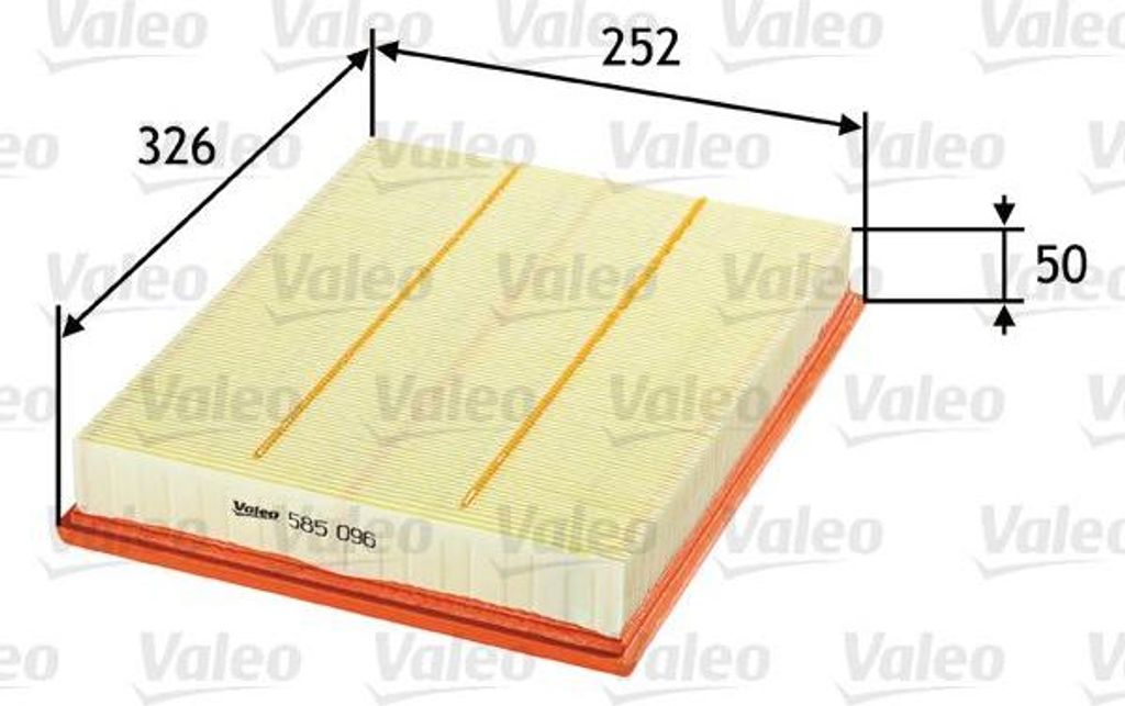 VALEO 585096 Luftfilter OE 73502069 kompatibel mit Croma, Signum, Vectra