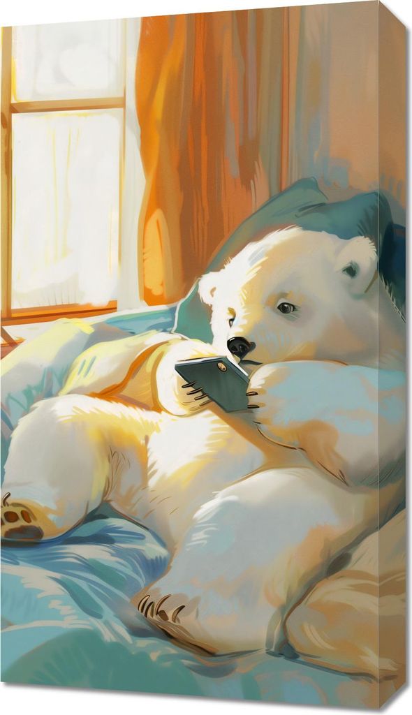 Bild 40x70cm Bärennachmittag