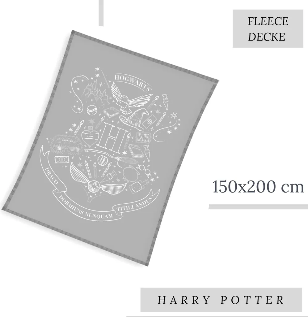 Coperta Harry Potter Morbidissima 150x200cm: Plaid In Microfibra Per Bambini E Ragazzi - 2