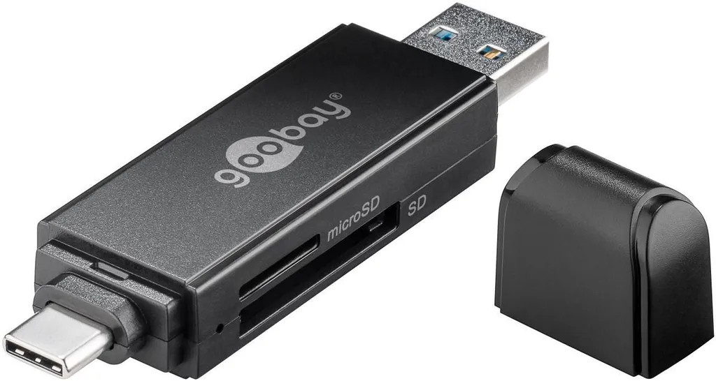 Lecteur SD et Micro SD Rapide USB 3.0 et USB-C Goobay Haute Performance - 2