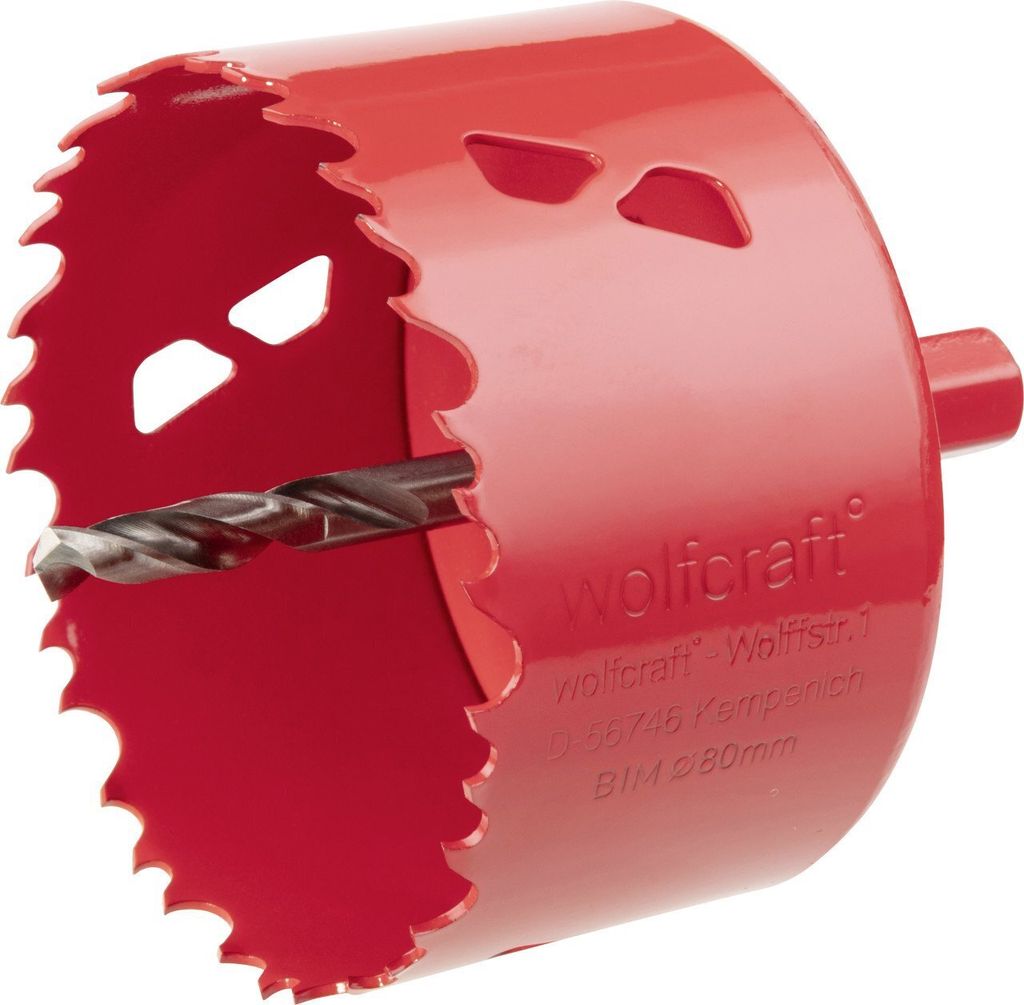 wolfcraft 1 Lochsäge BiM kpl. 6kt. + Bohrer Ø80mm Produktbild 