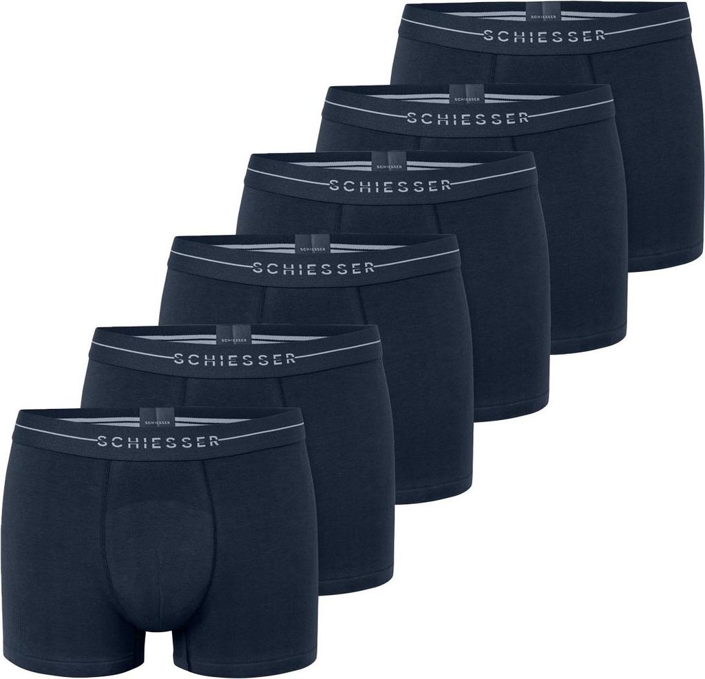 Schiesser 6er Pack Baumwolle Flex Retro Short / Pant Mit Logo-Webgummibund, Perfekter Sitz, hoher Komfort, Elastisches Material