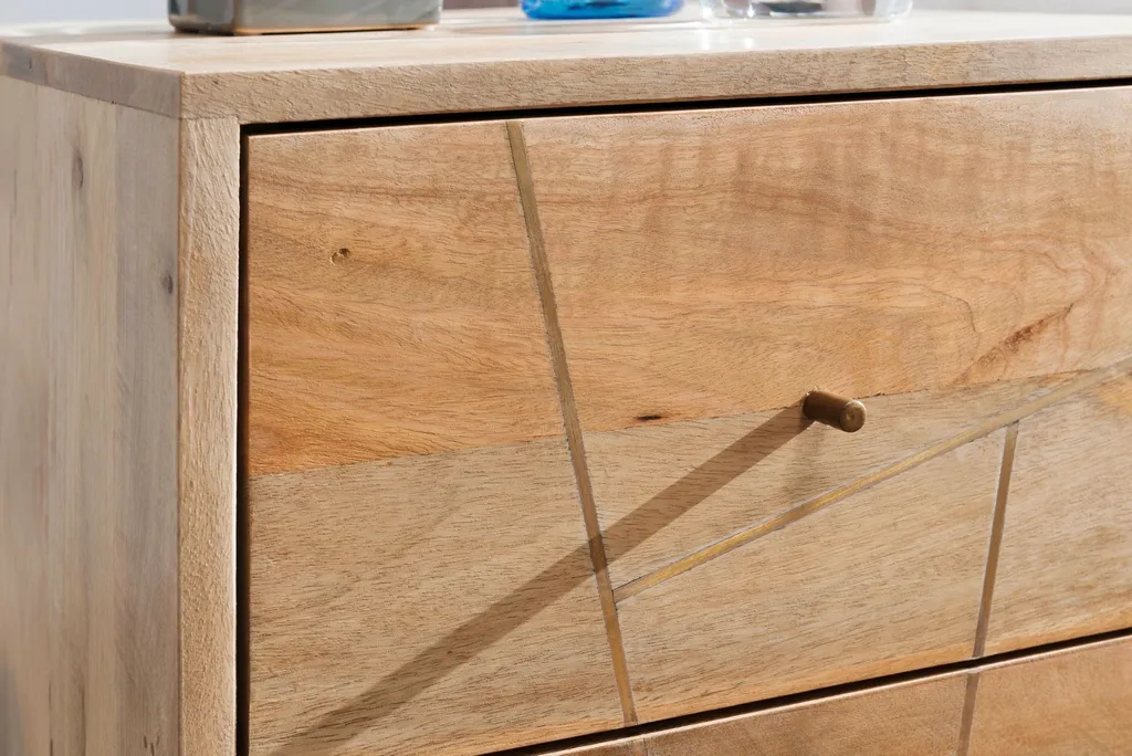 Table de Chevet Moderne pour Lit Boxspring en Bois Naturel Faite à la Main - 5