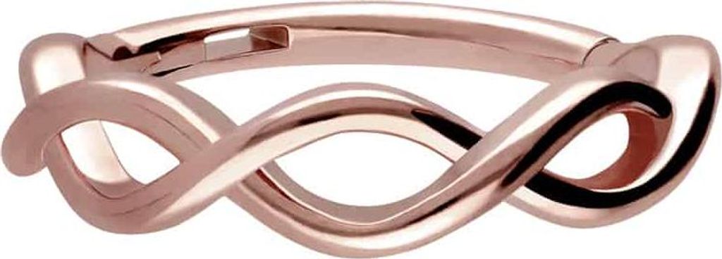 Ohrpiercing, Nasenpiercing, Septum Piercing Chirurgenstahl Segmentring Clicker DOPPELT GEDREHT RoséGold Innendurchmesser: 10 mm