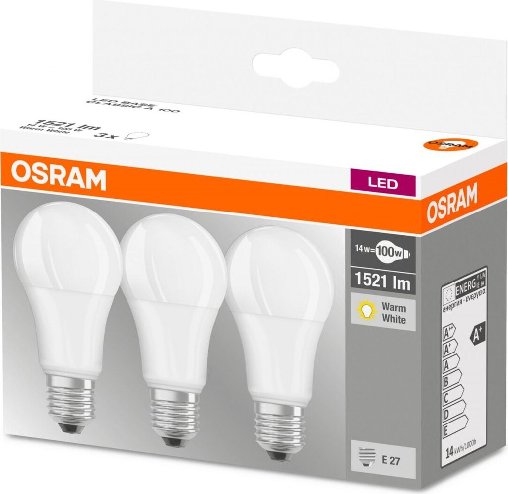 LED-Lampe "BASE RETRO", Glühbrine, 14W ers. 100W, E27, Produktbild 3