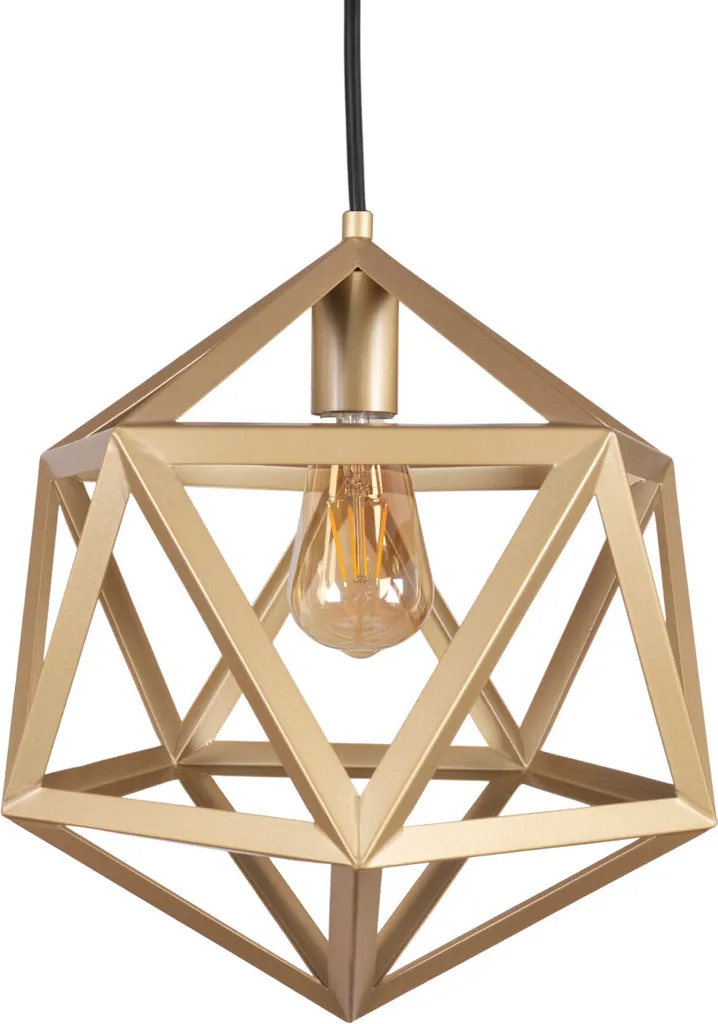 Lustre suspension cylindrique dorée au design moderne Polux DENMARK
