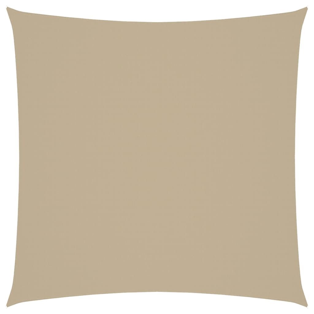 A square beige sun sail is shown against a white background.