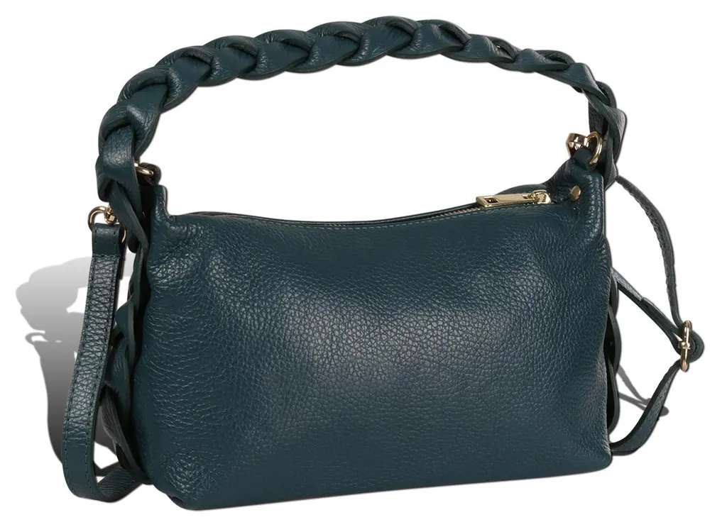 Petit sac bandoulière Toscanto bleu pétrole, rangement léger et chic