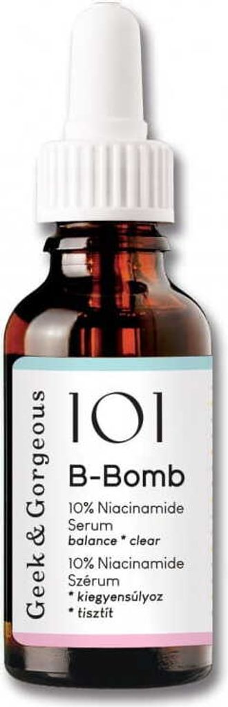 Geek & Gorgeous 101 B-Bomb 10% Niacinamide Serum with Zinc PCA and Sarcosine 30ml