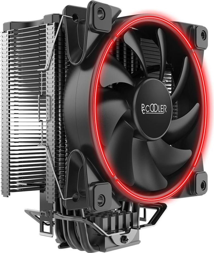 Pccooler GI-X6 CPU-Kühler in Rot - Kühlset - 12 cm - 1000 RPM - 1800 RPM - 26,5 dB - 65 cfm