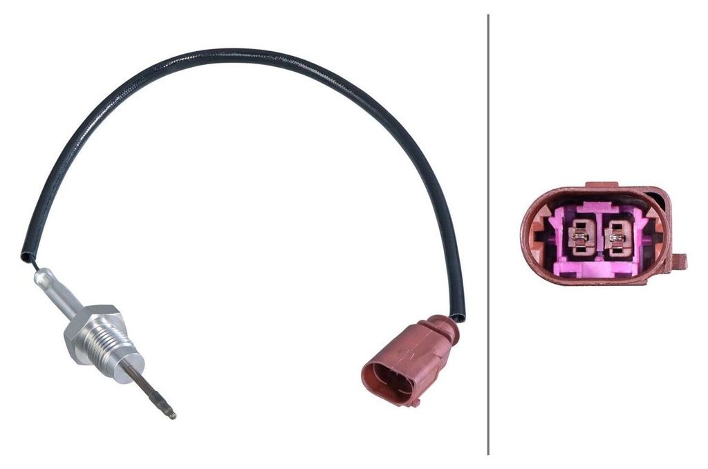 Sensor Abgastemperatur geschraubt 2-polig HELLA für u.a. VW CALIFORNIA