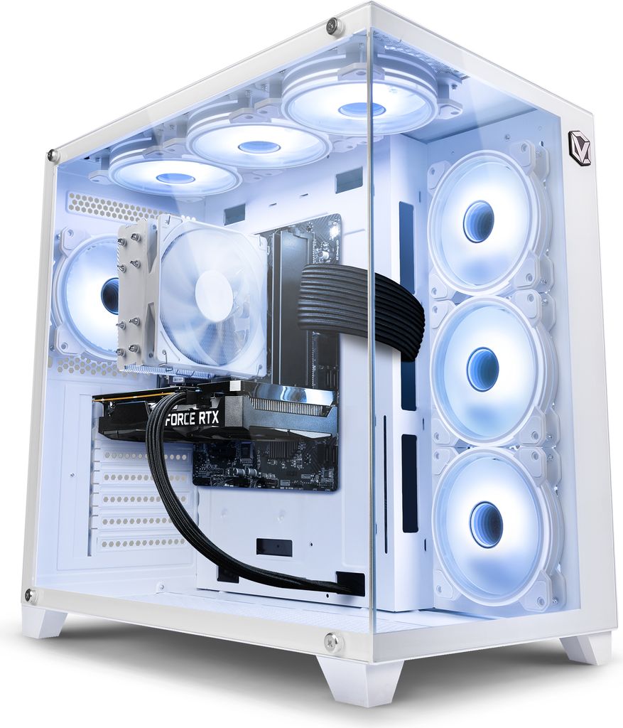 Vibox VII-21 Gaming PC Weiß - Intel Core i9 10900F 5,2 GHz - Nvidia RTX 3060 12 GB - 16 GB RAM - 1 TB NVMe M.2 SSD - Windows 11 - WiFi