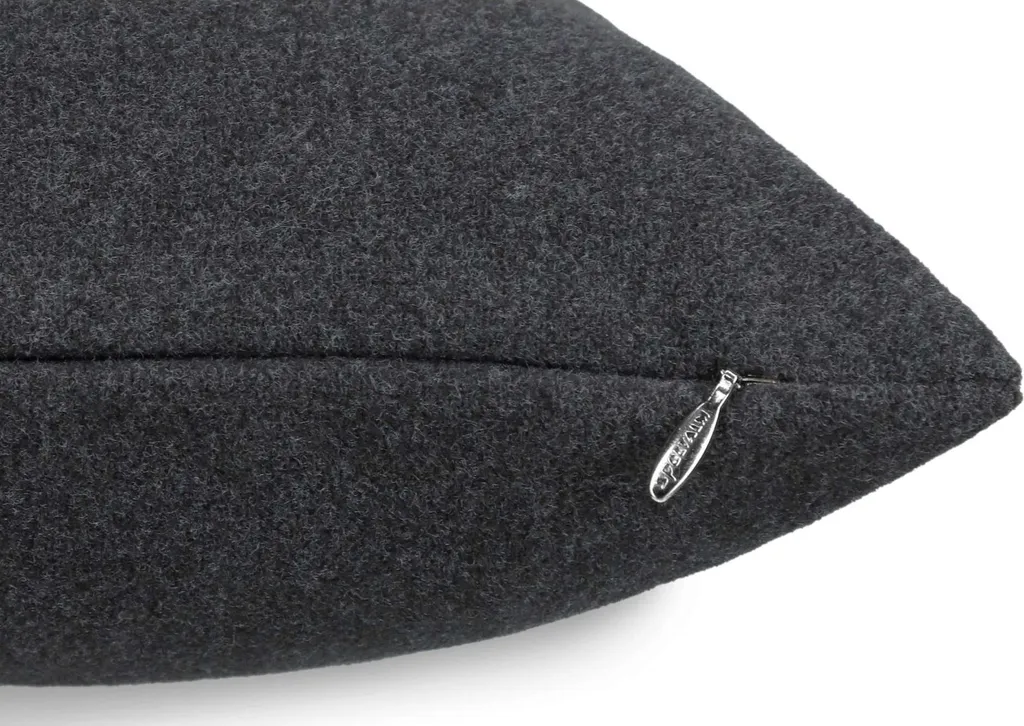 Housse de Coussin Décorative Bouclé Kitz Sportalm Anthracite 40x40 - 3