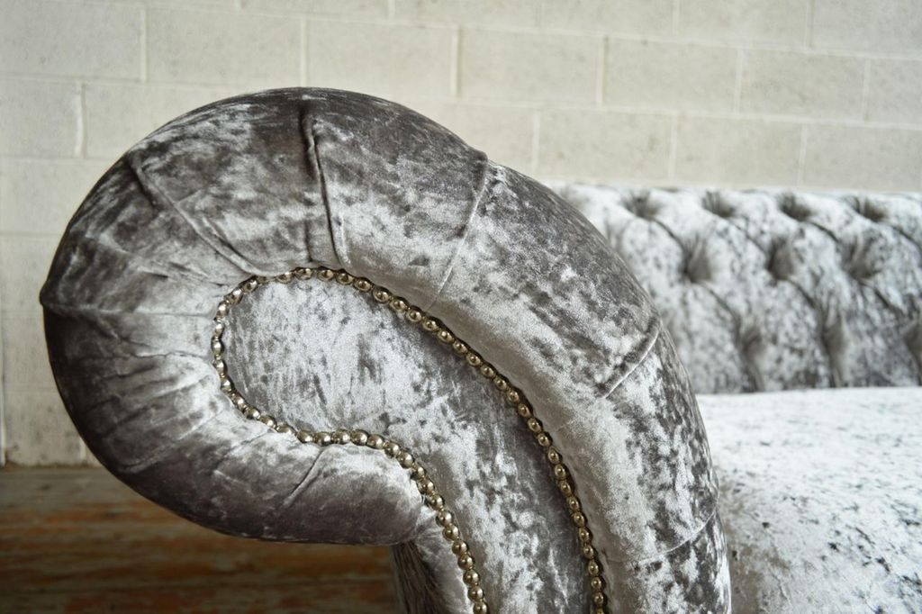 Chesterfield Textil Sofa Couch Polster XXL Big 4 Sitzer Design Sitz Couchen Neu