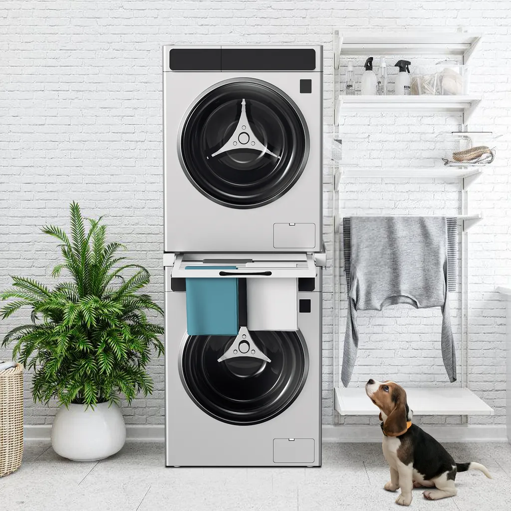 Hengda Kit de Superposition Lave-linge et Sèche-linge avec Corde à Linge - 6