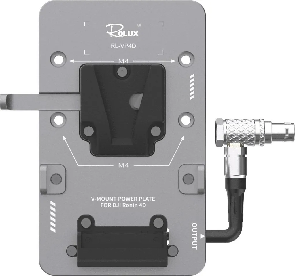 Platine V-Mount Rolux RL-VP4D en aluminium robuste pour DJI Ronin 4D