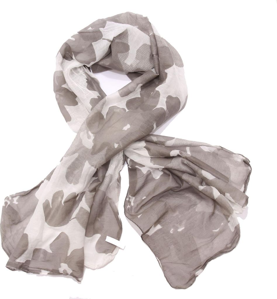 6812AC sciarpa donna BREBIS NOIR grey Baumwolle/silk scarf women