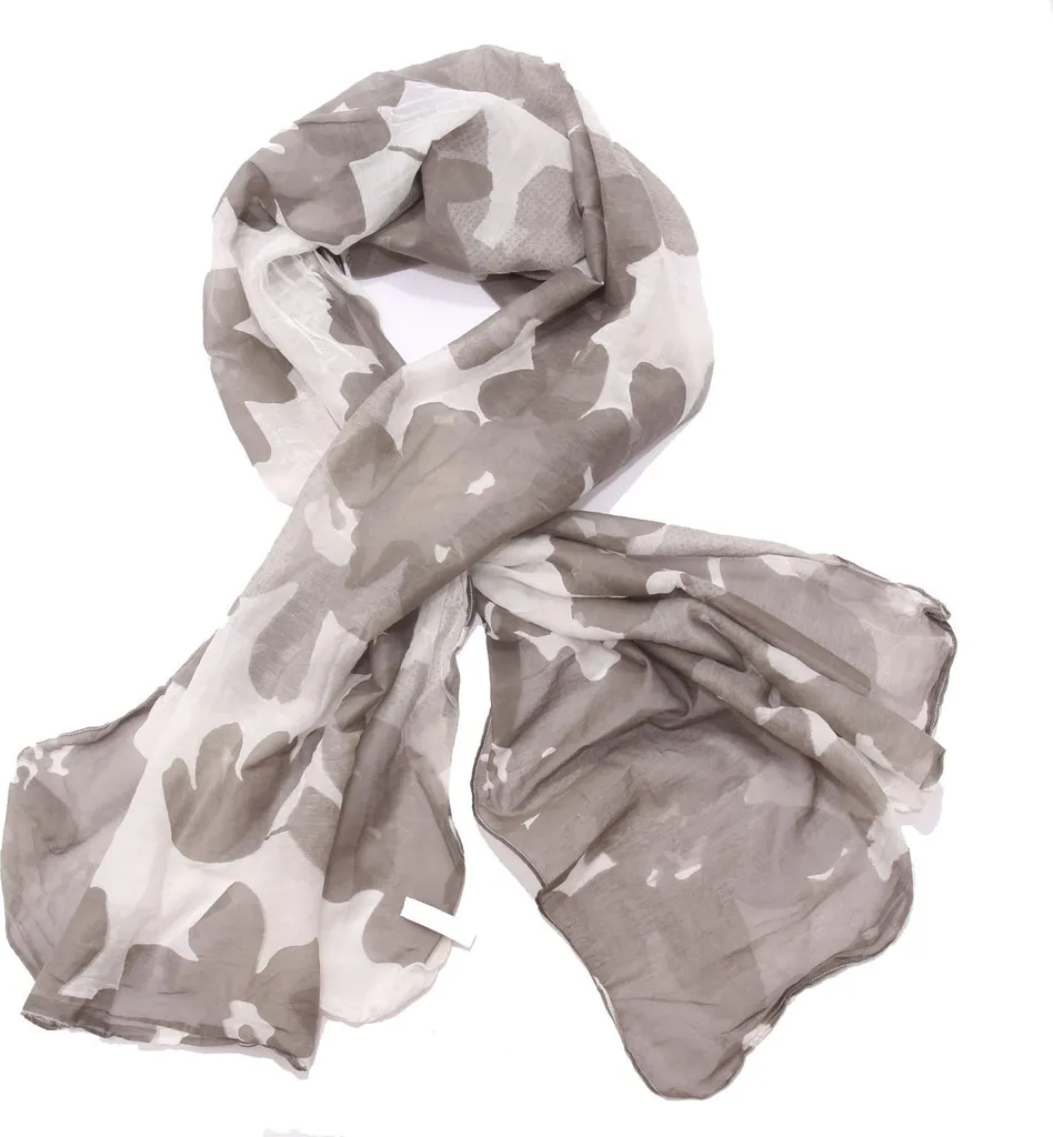 Foulard Donna Brebis Noir 6812AC Silk Scarf Grey - Outfit Primavera 2026