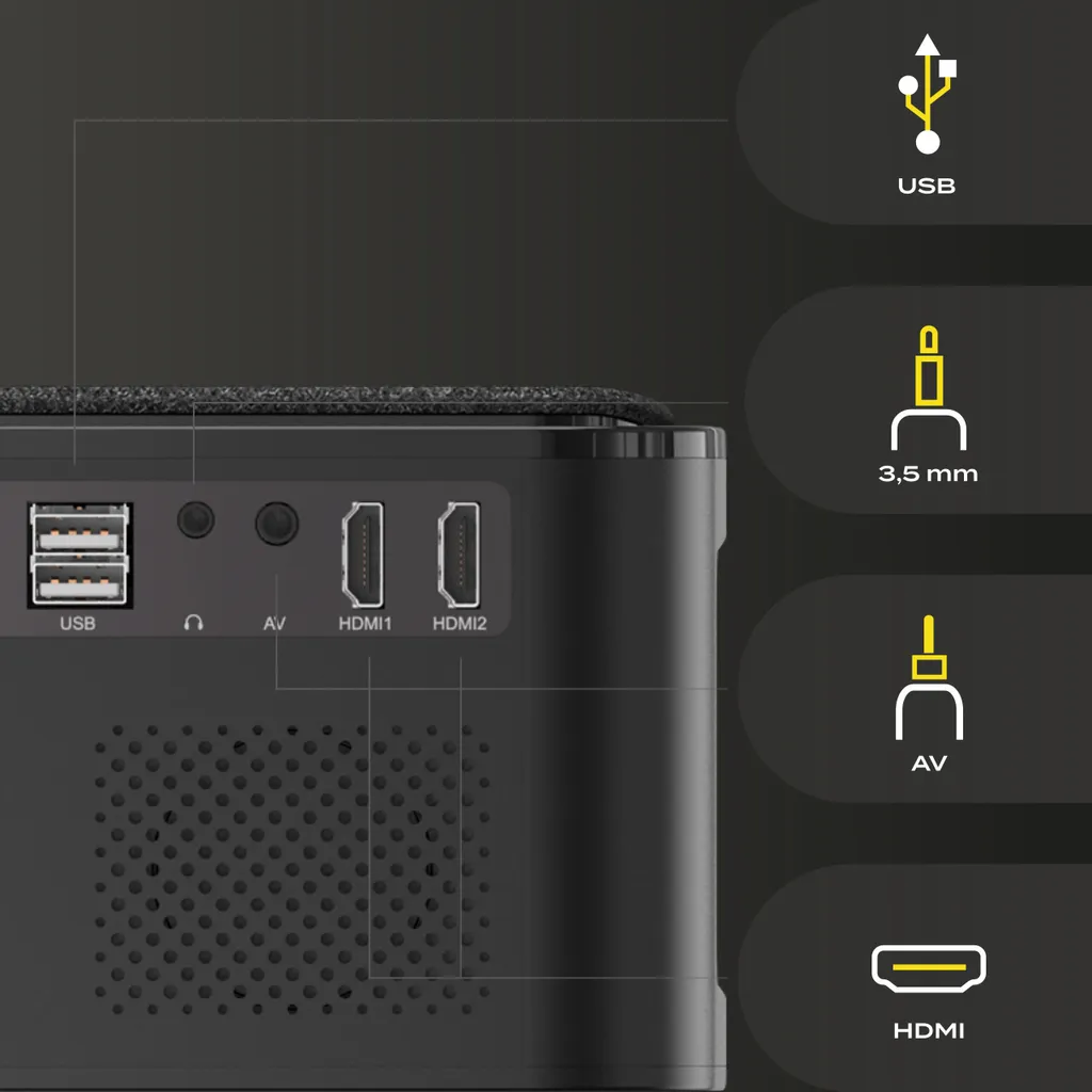 Vidéoprojecteur Smart Android Overmax Multipic 5.1 Wi-Fi Home Cinéma LED - 18