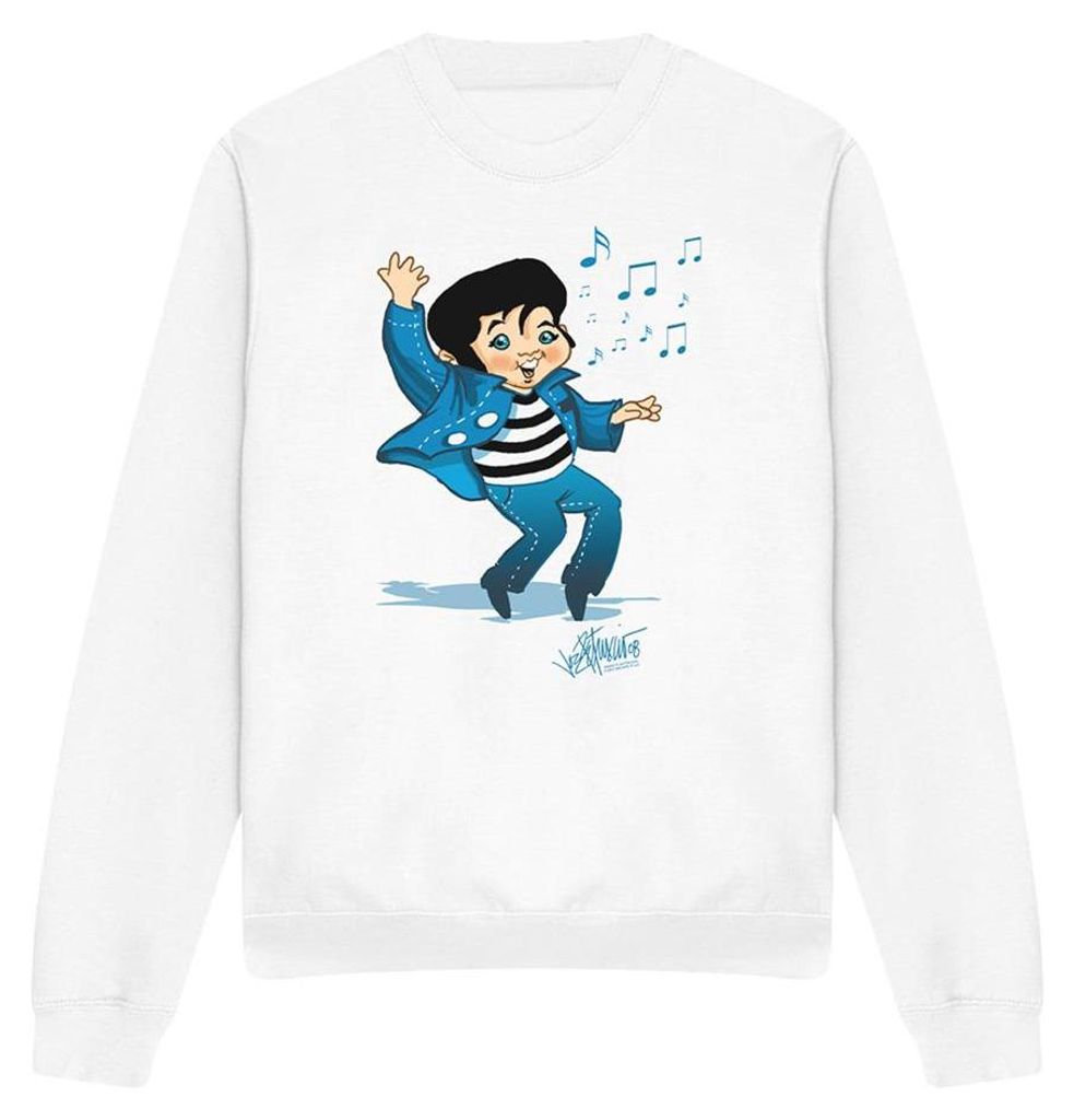Elvis Presley - "Lil Jailbird" Sweatshirt für Herren/Damen Uni TV32890 (XXL) (Weiß)