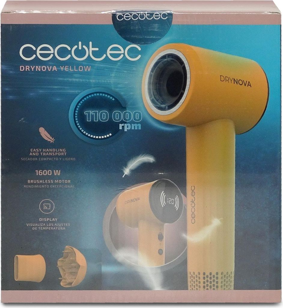 Cecotec Haartrockner DryNova Yellow Sun 1600 W, Produktbild 