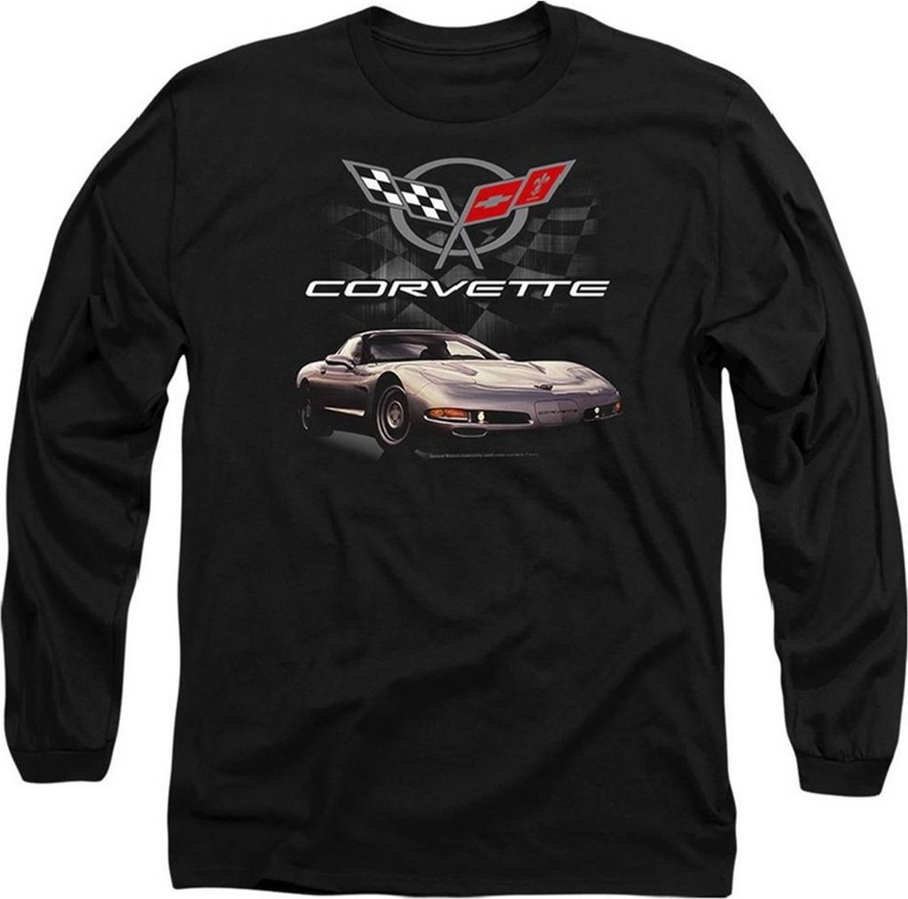 Chevrolet - T-Shirt für Herren, Langärmlig TV20361 (M) (Schwarz)