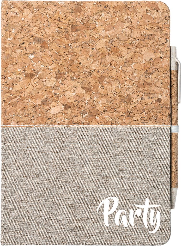 Huuraa Notizbuch A5 Party Schriftzug 80 Blatt inkl. Kugelschreiber Tagebuch Geschenkidee