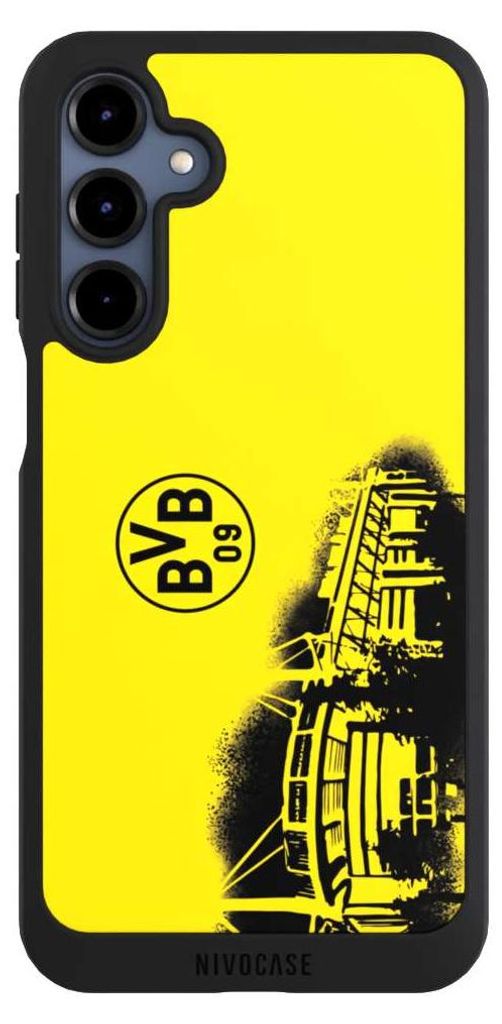 NIVOCASE Handyhülle für Samsung Galaxy A16 5G Hülle NIVOpure Case Schwarz BVB Borussia Dortmund Stadion